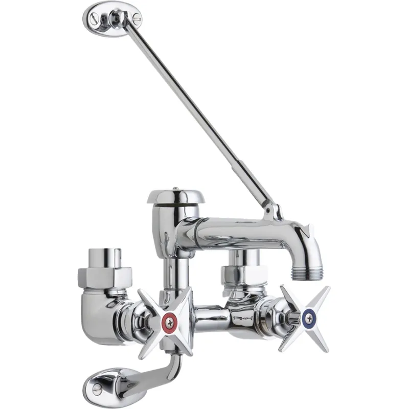 Chicago Faucets 835-369CP Series Wall-mounted Manual Faucet 6 inches Centers