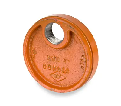 SMITH-COOPER 65DC3030 3 in. Grooved Orange Painted Ductile Iron Drain Cap