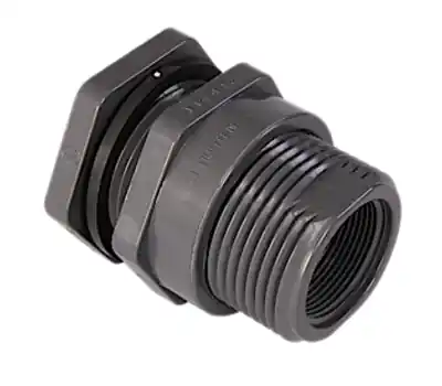 HAYWARD BF10150TXT 1-1/2 in. Threaded x Threaded PVC Bulkhead Fitting