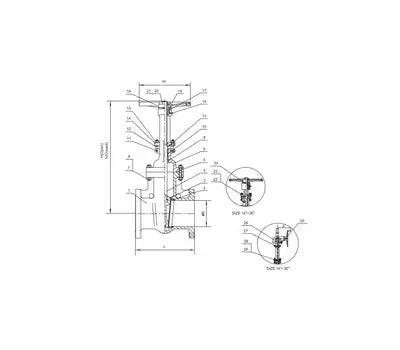 BERIC VALVE 10103RFAA08H 3 in. Flanged x Flanged Cast Steel Class 150 Raised Face Gate Valve
