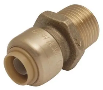 CASH-ACME U116 SharkBite 1/2 in. Push x 3/4 in. Male Brass Reducing Connector