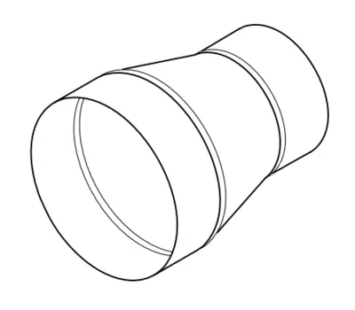 CROWN PRODUCTS 265 8 x 7 in. 30 gauge Galvanized Steel Sheet Tapered Reducer