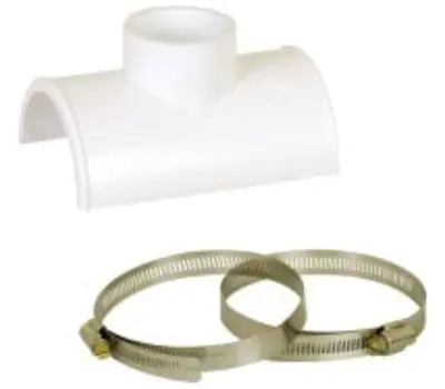 SIOUX CHIEF 891-0412P Smart Saddle 4 in. Trunk x 1-1/2 in. Hub x 2 in. Spigot PVC DWV Saddle Tee