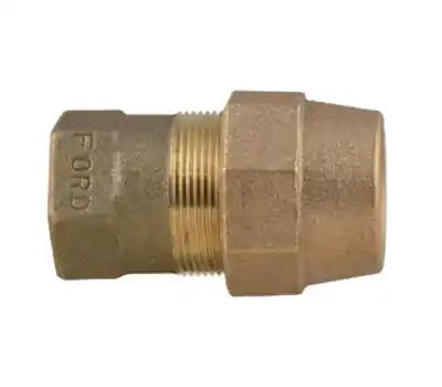 FORD METER BOX C16-33-G Ultra-Tite 3/4 in. Female x 3/4 in. Pack Joint Brass Straight Coupling