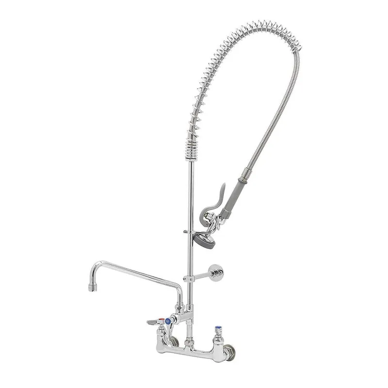 BRASS B-0133-ADF14-B EasyInstall Pre-Rinse 8 inches Wall Mount 14 inches Add-On Faucet