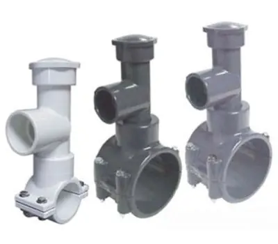 SPEARS HT2-251 2 in. Schedule 80 PVC x 1-1/2 in. Socket x 2 in. Spigot Hot Tap Saddle