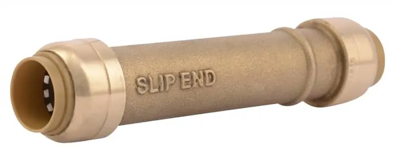 CASH-ACME 23337-0000LF SharkBite 1/2 in Push x 1/4 in Comp Brass Straight Stop Valve