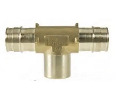 Uponor Wirsbo LF7701010 1 in. PEX x 1 in. PEX x 1/2 in. Female ProPEX Brass Fire Sprinkler Adapter Tee