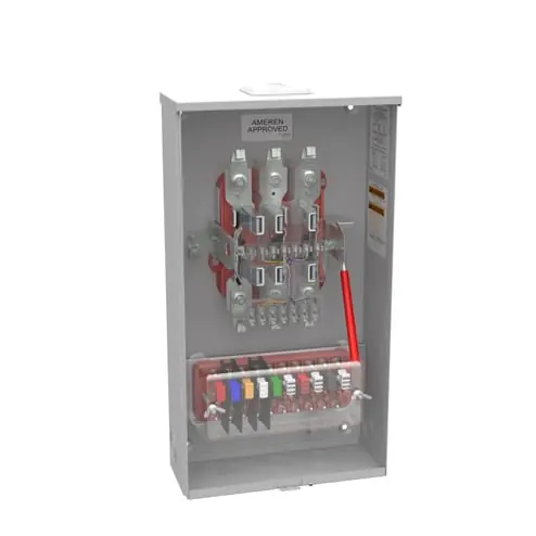 Milbank U4497-XL-WC-61-AMS 13 Terminal Ringless Meter Socket 80A
