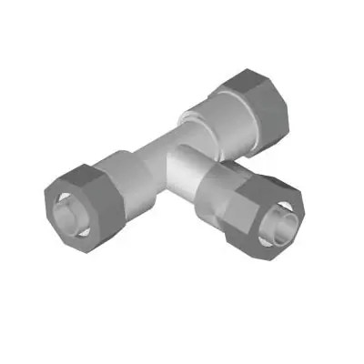 GEORG FISCHER CENTRAL PLASTICS 10000493 1 in IPS Comp x Comp x Comp Steel Mechanical Tee