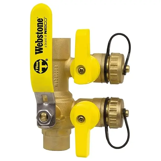 WEBSTONE SWT-X861 Pro-Pal 1 in. Sweat Forged Brass Lever Handle Full Port Ball Valve with 2 Drains