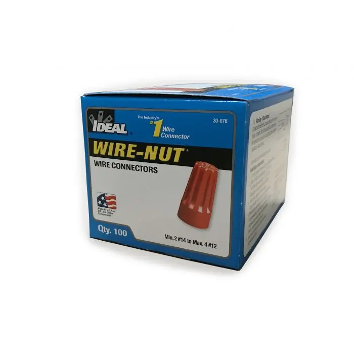 IDEAL INDUSTRIES 30-076 Red Wire Nut 600 V (100 Pack) REPLACEMENT 30-076