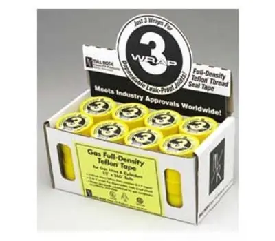 MILL-ROSE 70835 YELLOW GAS TAPE 3-Wrap