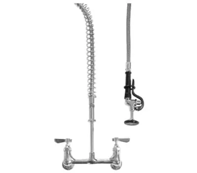 PASCO 33013 WALLMNT 8 in. Pre-Rinse Faucet with 7-1/2 to 8-1/2 in. Supply Inlet Coupling