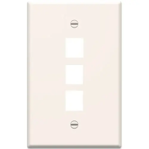 Legrand WP3403LA 1-Gang, 3-Port Wall Plate