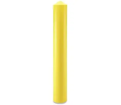 ULINE H-3007Y 4 x 56 in. Polyethylene Smooth Bollard Sleeve