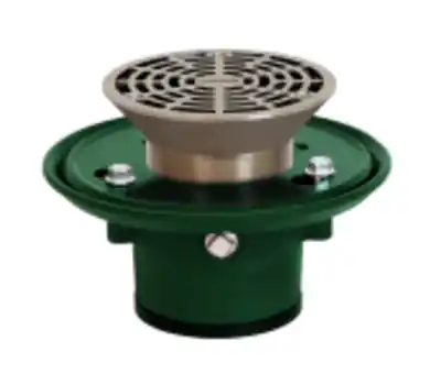 JOSAM 30002-5A-Z 5 in. No-Hub Cast Iron Floor Drain with Nikaloy Strainer
