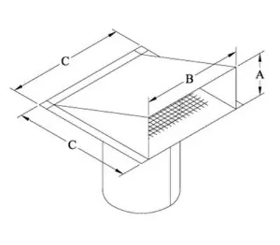 CROWN PRODUCTS 349D412 4 in. Dryer Vent with Screen