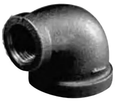 Matco-Norca ZMBLR0301 1/2 x 1/4 in. Female Class 150 Chinese Black Malleable Iron 90-Degree Reducing Elbow