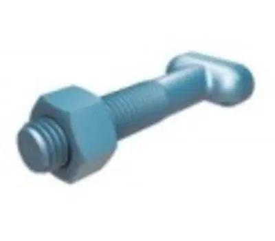Star Pipe Products BOLTCB55 T-Head Bolt with Hex Nut 3/4 in. x 6 in. Blue Fluoropolymer Coated