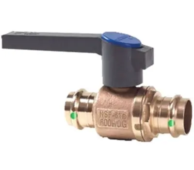 EVERFLOW 19693 ProPress 1-1/4 in. Press x Press Bronze Ball Valve with Lever Handle