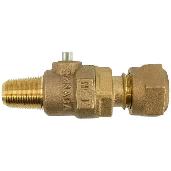 Cambridge Brass 301NL-A7H7 2 in. AWWA/CC x CB Comp Cast Brass Alloy Ball Style Corporation Main Stop, Lead Free