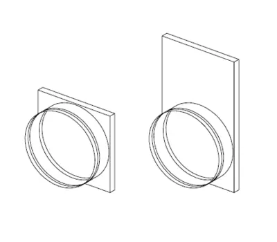 Crown Products 667 14-1/8 x 20-1/4 x 14 in. 26 gauge Galvanized Steel Square to Round Adapter