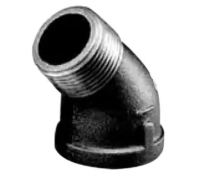 MATCO-NORCA ZMBLST4507 Black Malleable Iron 45-Degree Street Elbow