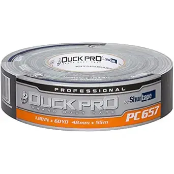 SHURTAPE TECHNOLOGIES 105486 PC 657 2 Inch Black Tape Duck Pro