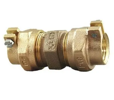 Cambridge Brass 119NL-PJ7PJ7 2 in. PVC Compression x PVC Compression Cast Brass Alloy C89833 Full Bore