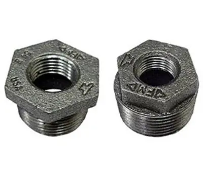 Anvil 0319906764 1 in. Male x 3/8 in. Female Galvanized Malleable Iron Inside Hex Bushing