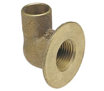 NIBCO 708 1/2 in. Sweat x Flanged Cast Bronze 90-Degree Elbow