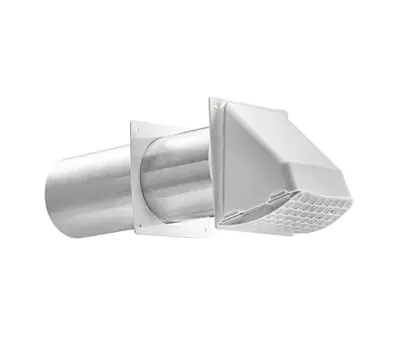 Lambro Industries 224WS 4 in. White Plastic Preferred Hood Vent