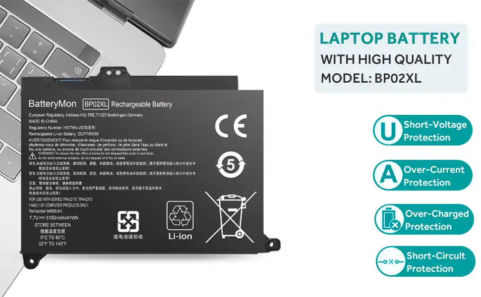 PREFERRED BP02-24-16 Battery Compatible with HP Pavilion 15-AU 15T-AU