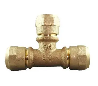 Cambridge Brass 150NL-H6H6 1-1/2 in. Compression x Compression x Compression Service Equal Tee