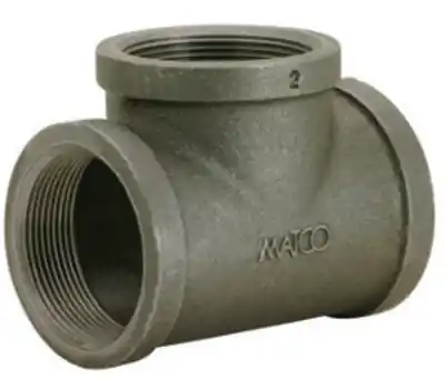 MATCO-NORCA ZMBTR1110 4 x 3 in. Female Class 150 Chinese Black Malleable Iron Reducing Tee