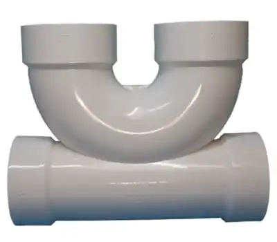 DALLAS SPECIALTY DD4DBCO-P 4 in. PVC DWV 2-Way Double Barrel Cleanout