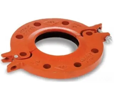 SMITH-COOPER 65FH3060 CoopLok 6 in. Grooved Orange Ductile Iron Hinged Flange Adapter