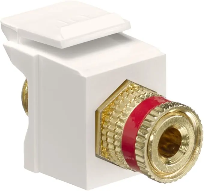 LEVITON 40833-BTR QuickPort Binding Post Adapter with Red Stripe