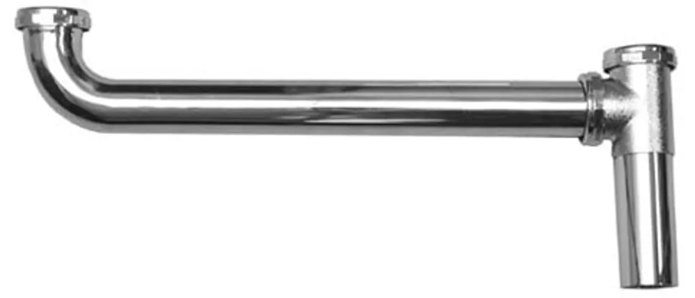PASCO 34160 1-1/2 x 16 in. Slip Joint 20 Gauge Brass Continuous Waste Tee with Baffel Replacement MPN