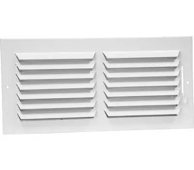 HART & COOLEY 301M1206W 12 x 6 in. Curved-Blade Register with Multi-Shutter Damper