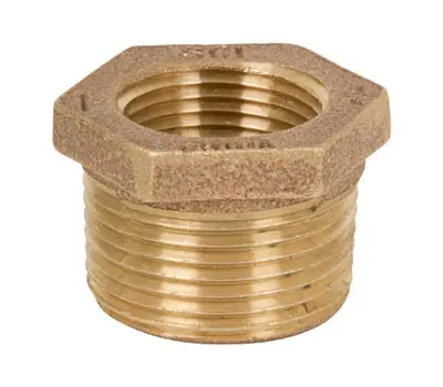 SMITH-COOPER 36HB1020014L 2 in. Male x 1-1/2 in. Female Bronze Hex Reducing Bushing Lead Free