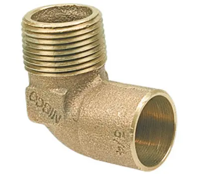 NIBCO 707-4 1/2 in. Sweat x Male Cast Bronze 90-Degree Elbow
