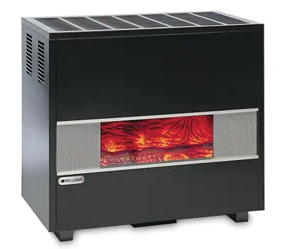 WILLIAMS COMFORT PRODUCTS 3501522A 35,000 BTU Natural Gas Enclosed Front Vented Room Heater