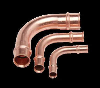 RAPID LOCKING SYSTEM 3501060600111 3/8 in. Press x Sweat Copper 90-degree Street Elbow