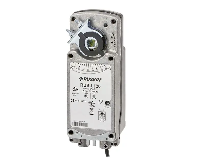 Ruskin RUS-L120 Electric On/Off Spring Return Actuator 120V