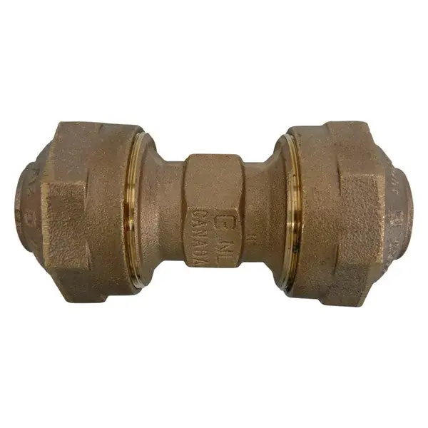 Cambridge Brass 119NL-U3U3 3/4 in. Cambridge Coupling x Cambridge Coupling Cast Brass Alloy C89833 Universal Full Bore Cambridge Coupling, Lead Free