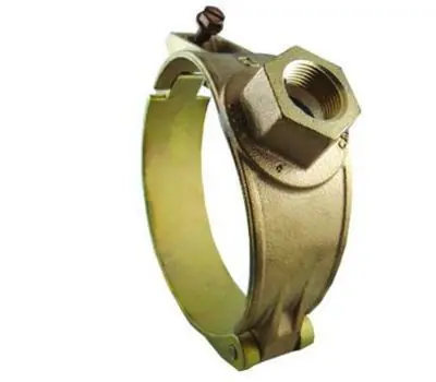 Cambridge Brass 800-0863-A4 8 in. IPS PVC x 1 in. AWWA/CC Brass Hinged Saddle