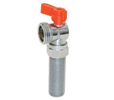 EZ-FLO 10758 WASH MACH.STOP-RED 1/2 in. Male x 3/4 in. Male Hose Thread Forged Brass 1/4 Turn Washing Machine Stop Valve