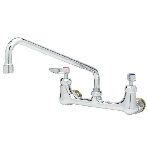 BRASS B-0231 Double Pantry Faucet Wall Mount 8 inches Centers